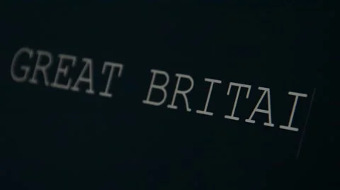 Typing word Great Britain Stock Footage 45900711