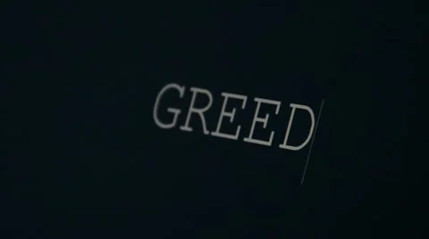 Typing word greed Stock Footage 45900718