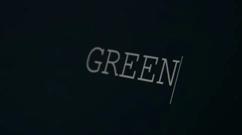 Typing word green Stock Footage 45900717