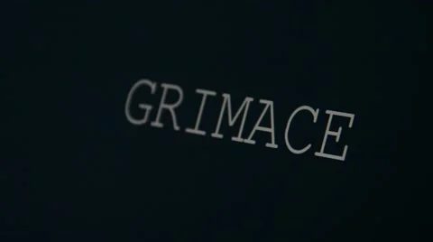 Typing word grimace Stock Footage 45900740