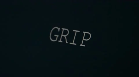Typing word grip Stock Footage 45900735