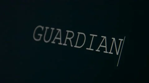Typing word guardian Stock Footage 45900774