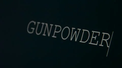 Typing word gunpowder Stock Footage 45900818