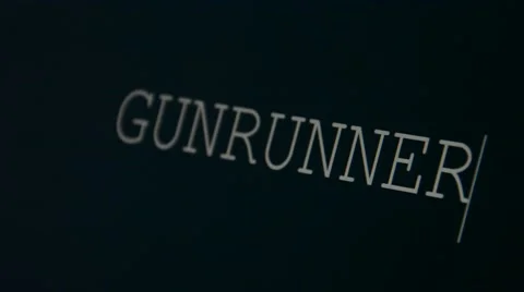 Typing word gunrunner Stock Footage 45900834
