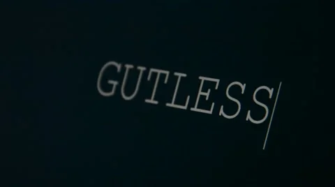 Typing word gutless Stock Footage 45900823