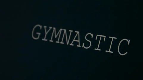 Typing word gymnastic Stock Footage 45900829