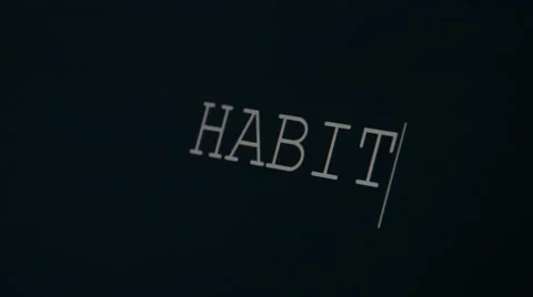 Typing word habit Stock Footage 45900839