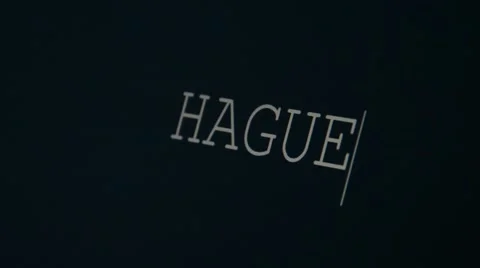 Typing word Hague Stock Footage 45900852