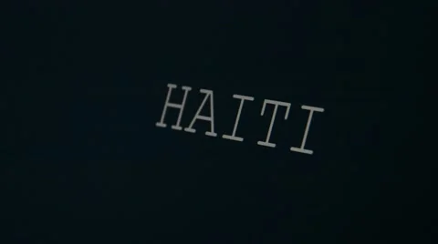 Typing word Haiti Stock Footage 45900861