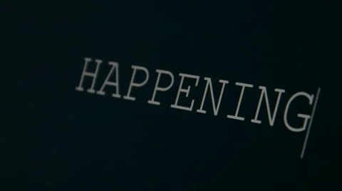 Typing word happening Stock Footage 45901020