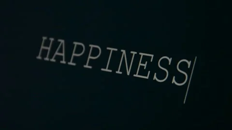 Typing word happiness Stock Footage 45901001