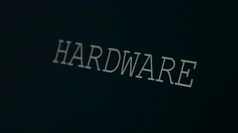 Typing word hardware Stock Footage 45901028