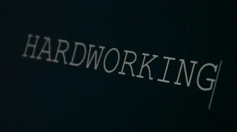 Typing word hardworking Stock Footage 45901031