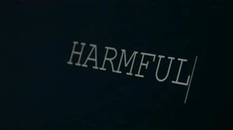 Typing word harmful Stock Footage 45901038