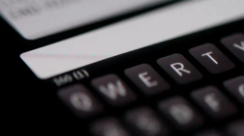 Typing the word Internet on smartphone, Close up Stock Footage 35331541