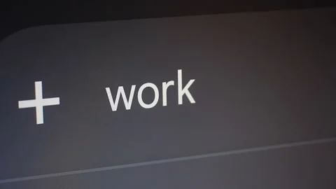 Typing The Word Work In An Internet Search Bar Vidéo 337123969