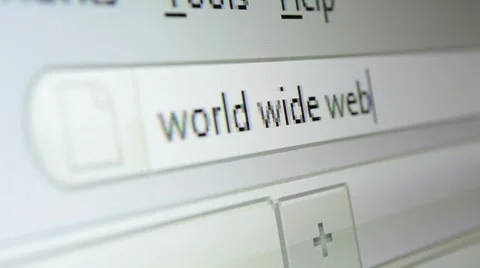 Typing "world wide web" in a browser address bar Vídeo Stock 7597856
