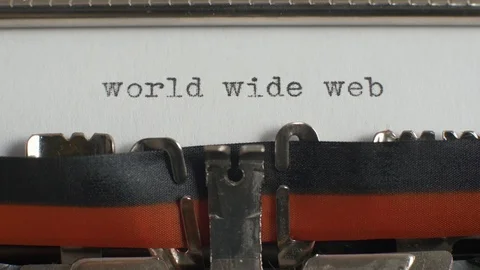 Typing "world wide web" on typewriter Stock-Footage 87351481