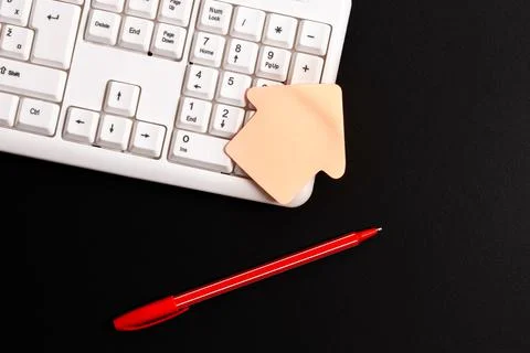 Typing Writing New Ideas Browsing Internet Taking Important Notes Collecting Foto stock