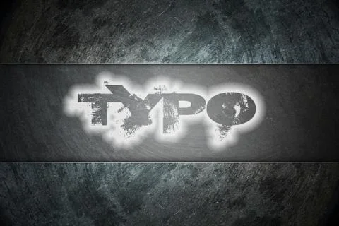 Typo text on background Stock Illustration