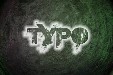 Typo text on background Stock Illustration