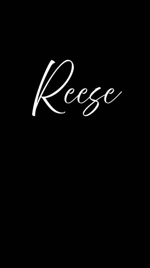 A typographic animation the name Reese in white cursive on black background Stock Footage 339436674