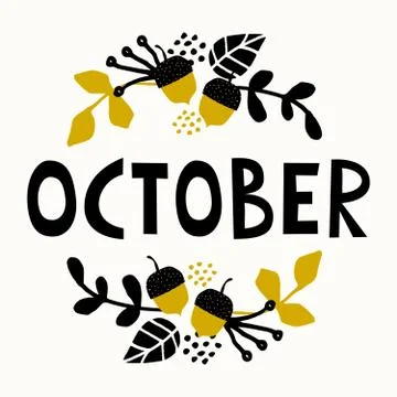 Typographic Autumn Design Stock Illustration
