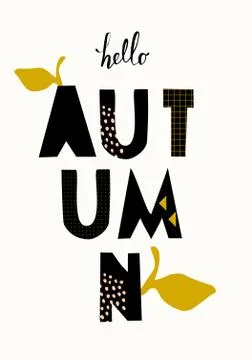 Typographic Autumn Design Stock Illustration