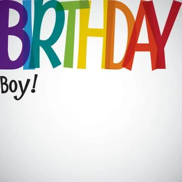 Typographic Birthday card in vector format. Stock Illustration