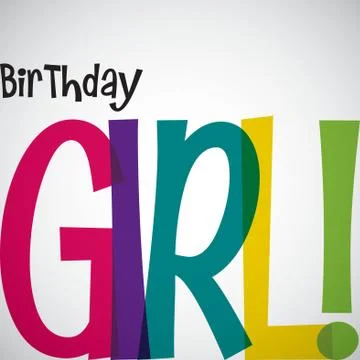 Typographic Birthday card in vector format. Stock Illustration