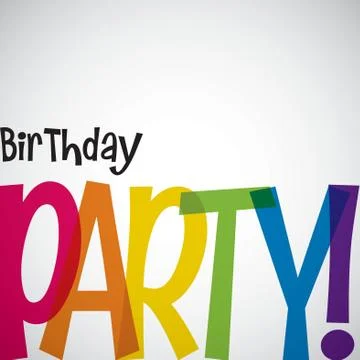 Typographic Birthday card in vector format. Stock Illustration