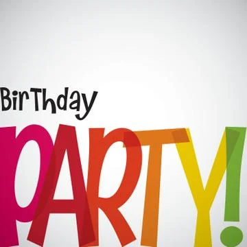 Typographic Birthday card in vector format. Stock Illustration