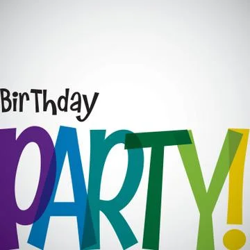 Typographic Birthday card in vector format. Stock Illustration