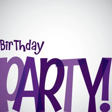 Typographic Birthday card in vector format. Stock Illustration