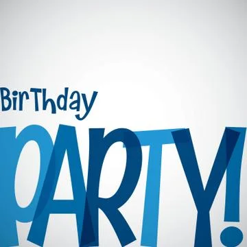 Typographic Birthday card in vector format. Stock Illustration