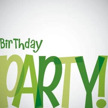 Typographic Birthday card in vector format. Stock Illustration