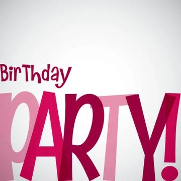 Typographic Birthday card in vector format. Stock Illustration