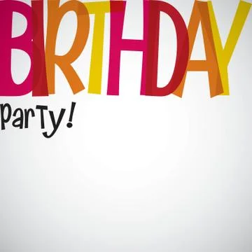 Typographic Birthday card in vector format. Stock Illustration