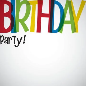 Typographic Birthday card in vector format. Stock Illustration