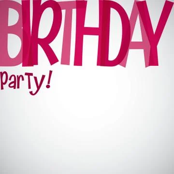 Typographic Birthday card in vector format. Stock Illustration