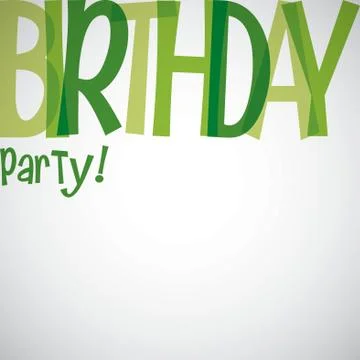 Typographic Birthday card in vector format. Stock Illustration