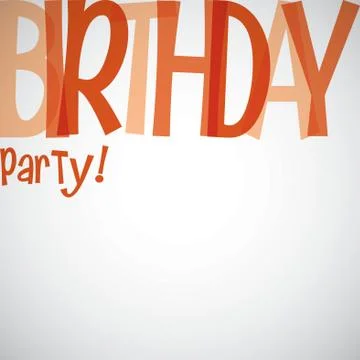 Typographic Birthday card in vector format. Stock Illustration