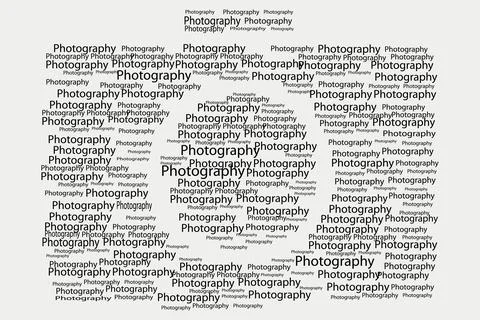 Typographic camera. Photography concept Illustrazione stock