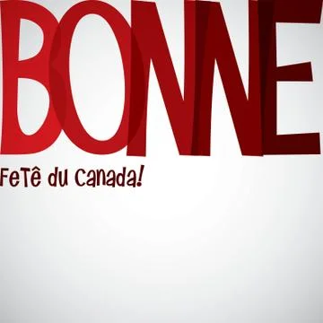 Typographic Canada Day card in vector format. Stock Illustration