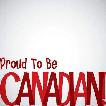 Typographic Canada Day card in vector format. Stock Illustration