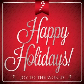 Typographic Christmas card in vector format. Stock Illustration