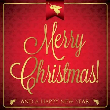 Typographic Christmas card in vector format. Stock Illustration