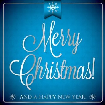 Typographic Christmas card in vector format. Stock Illustration