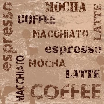Typographic coffee poster Stock Illustration