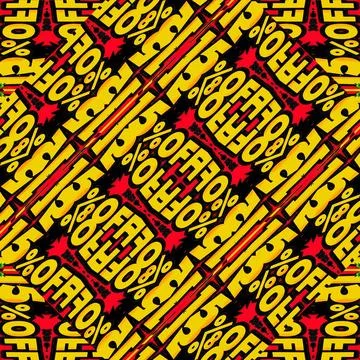 Typographic Collage Vibrant Pattern Digital typographic collage modern geo... Stock Photos